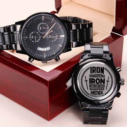 Iron Sharpens Iron (Proverbs 2717) – Men's Watch