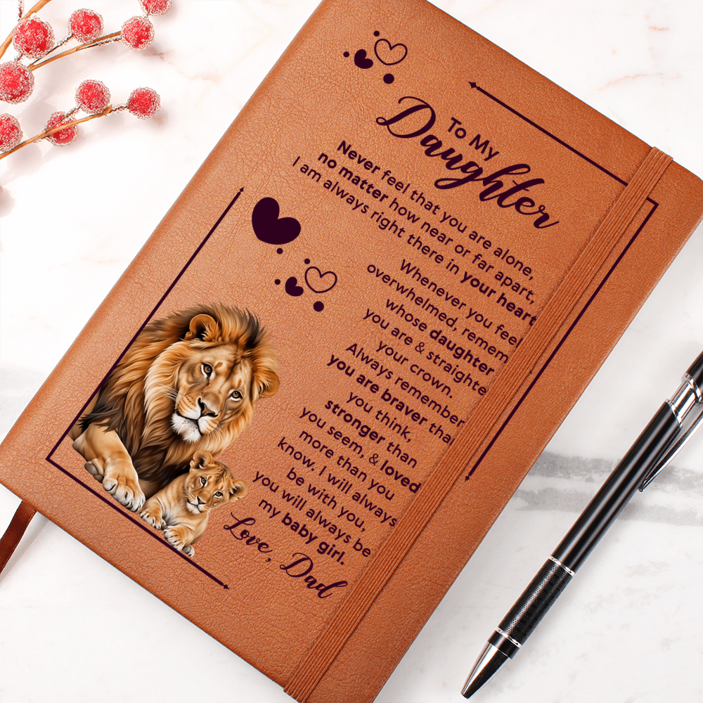 To My Daughter Your Crown – Leather Journal