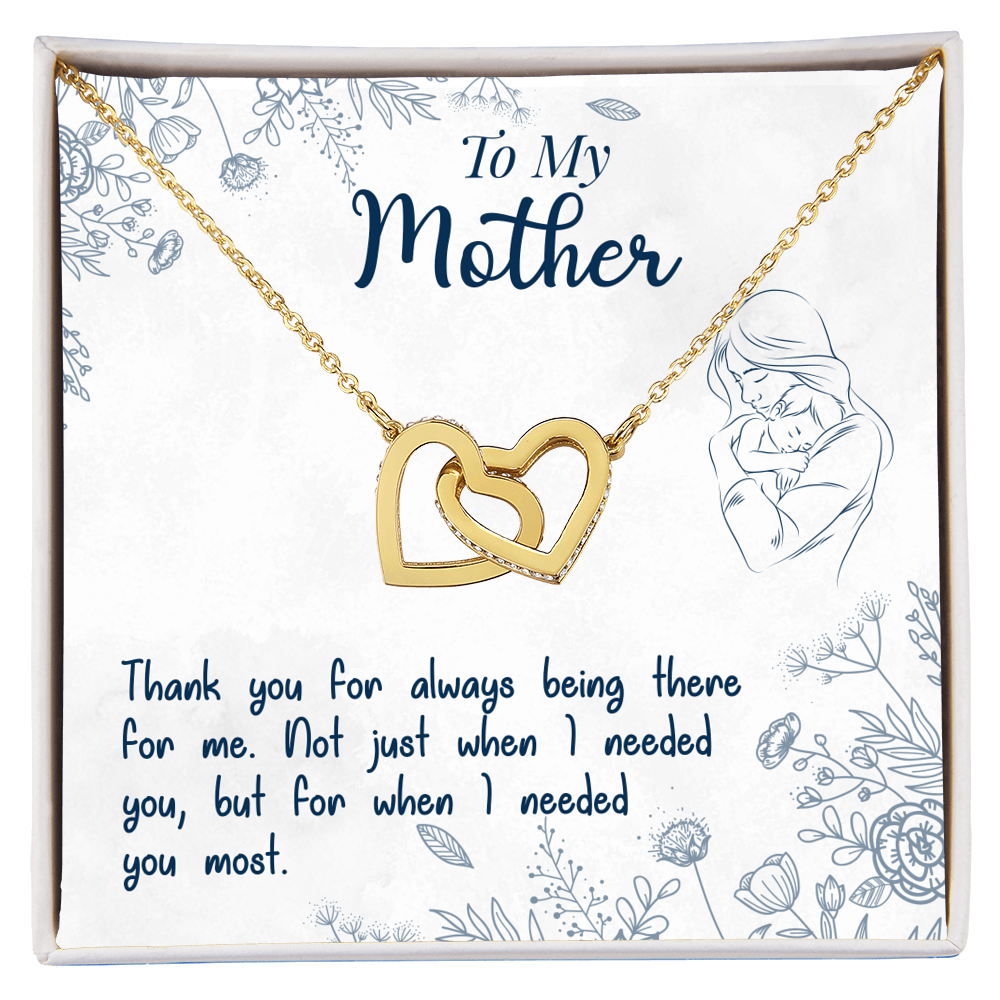 Thank You For Always Being There - Interlocking Hearts Necklace