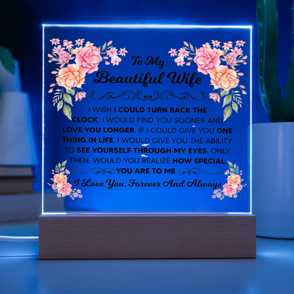 To My Beautiful Wife – Acrylic Square