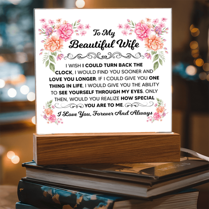 To My Beautiful Wife – Acrylic Square