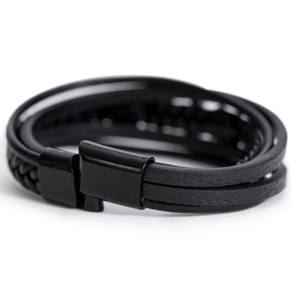 My One and Only - Leather Cross Bracelet