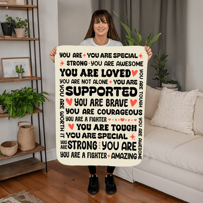 To My Daughter Braver (From Mom) – Sherpa Fleece Blanket