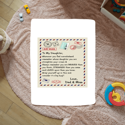 To My Daughter Loved (From Dad & Mom) – Sherpa Fleece Blanket