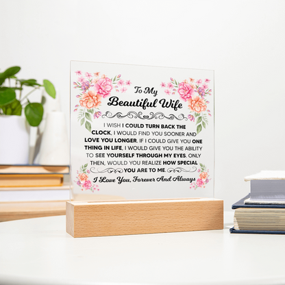 To My Beautiful Wife – Acrylic Square