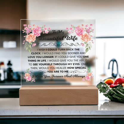 To My Beautiful Wife – Acrylic Square