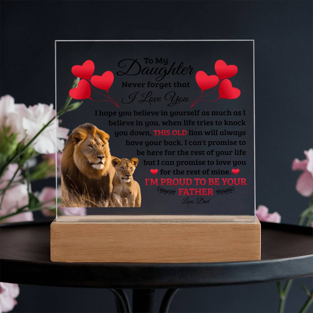 To My Daughter Old Lion – Acrylic Square