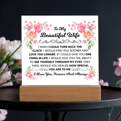 To My Beautiful Wife – Acrylic Square
