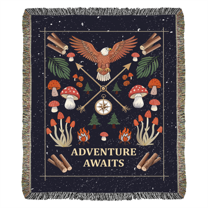 Adventure Awaits - Woven Blanket
